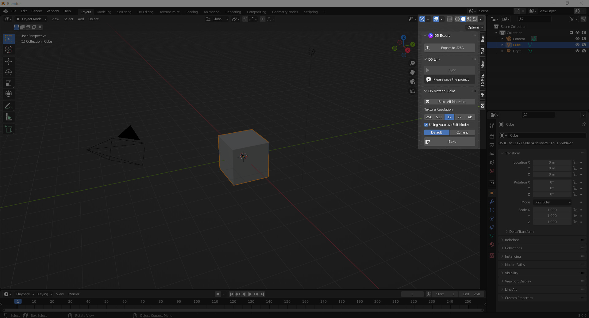 Blender视图窗口-右侧箭头展开-D5